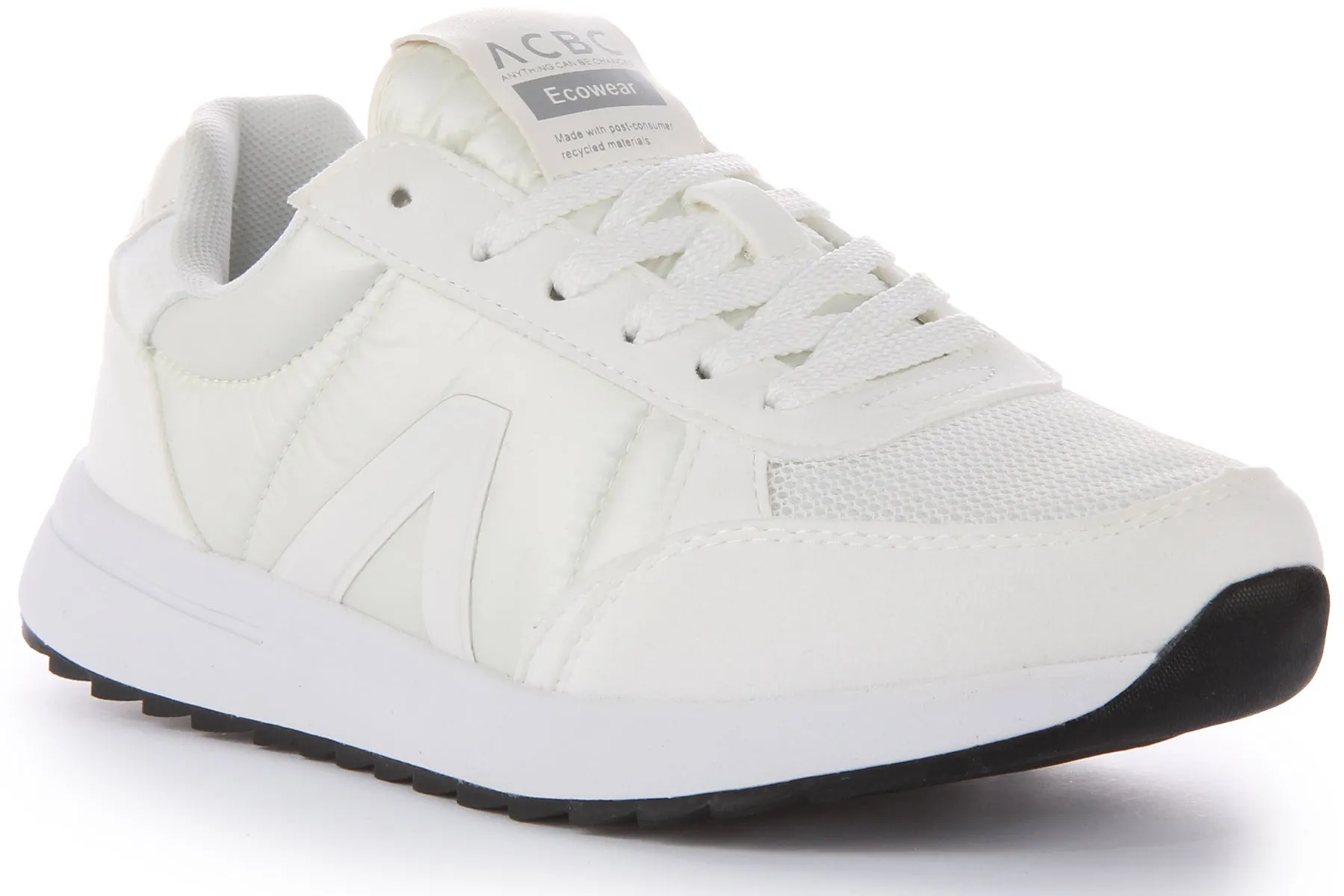 ACBC Lace up Trainer In White Active Support