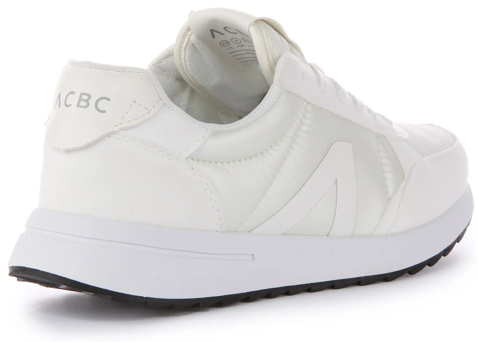 ACBC Lace up Trainer In White Adaptive Base