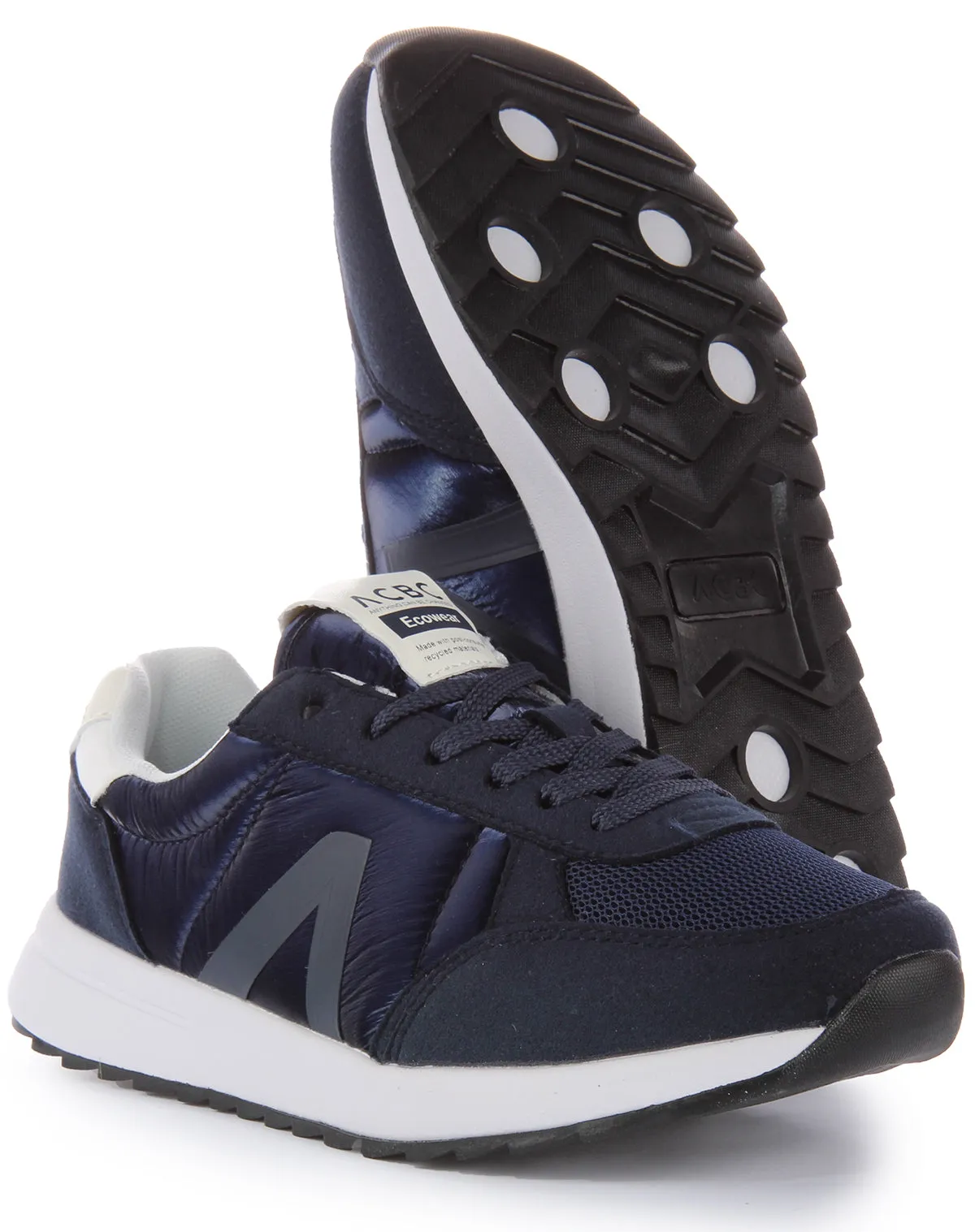 ACBC Lace up Trainers In Navy White Adaptive Base