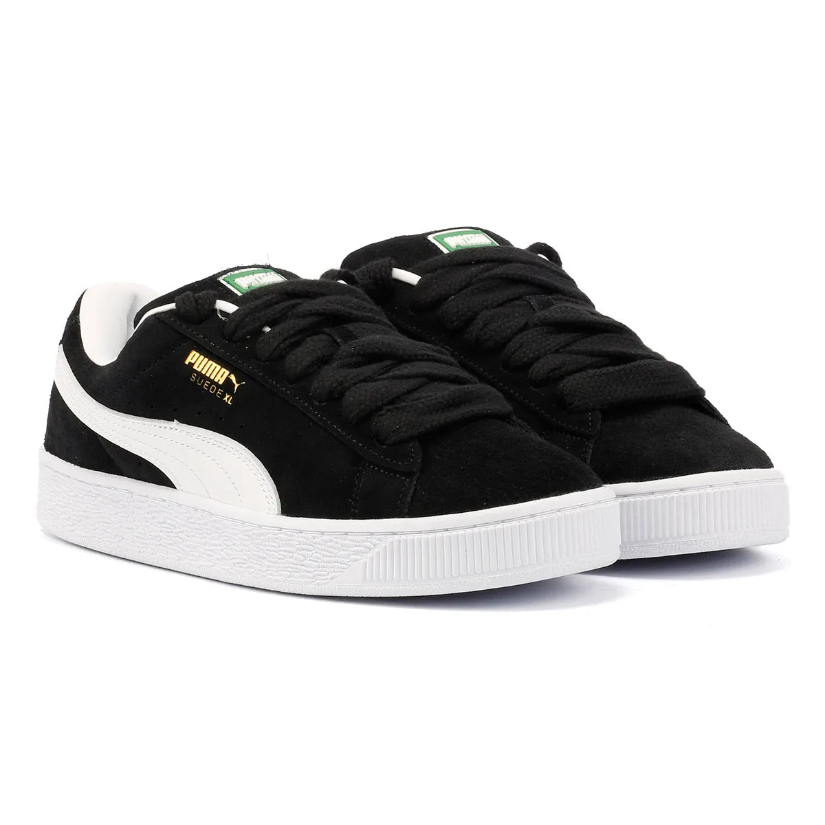 Puma Suede XL Suede Black Trainers Pace Drive Chill Walk