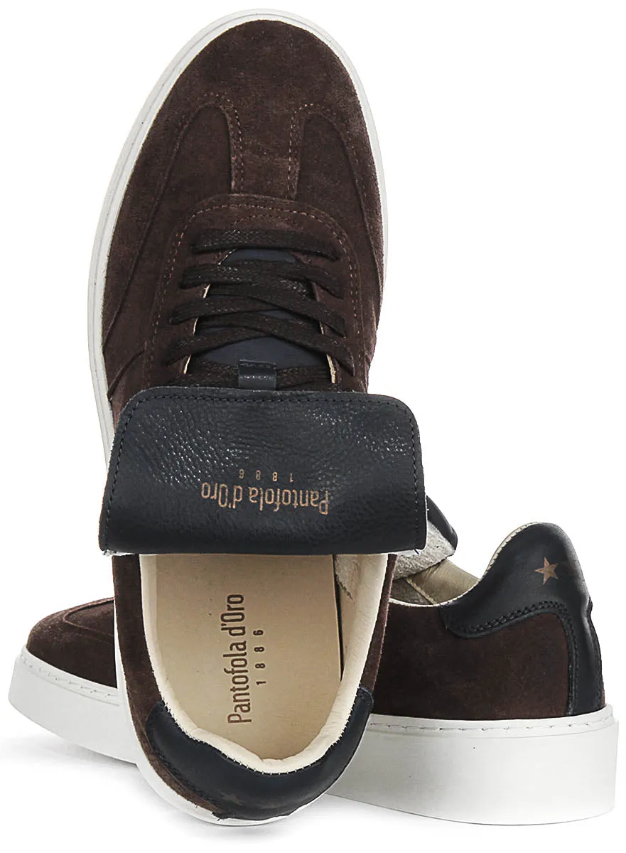 Active Flex Pantofola D'Oro Forte Low Suede In Brown Blue For Men