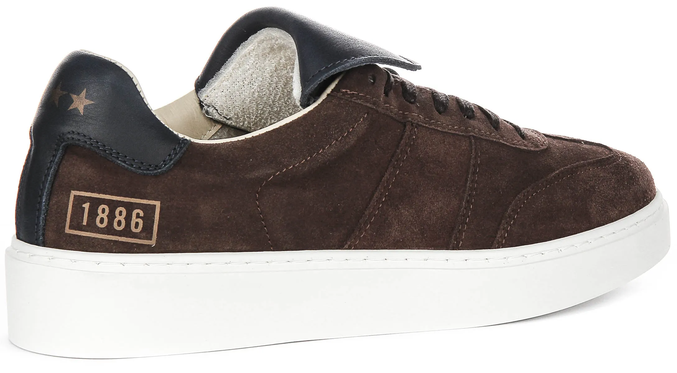 Active Flex Pantofola D'Oro Forte Low Suede In Brown Blue For Men