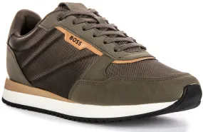 trail gear Boss Kai Runner Nupny In Olive Green For Men