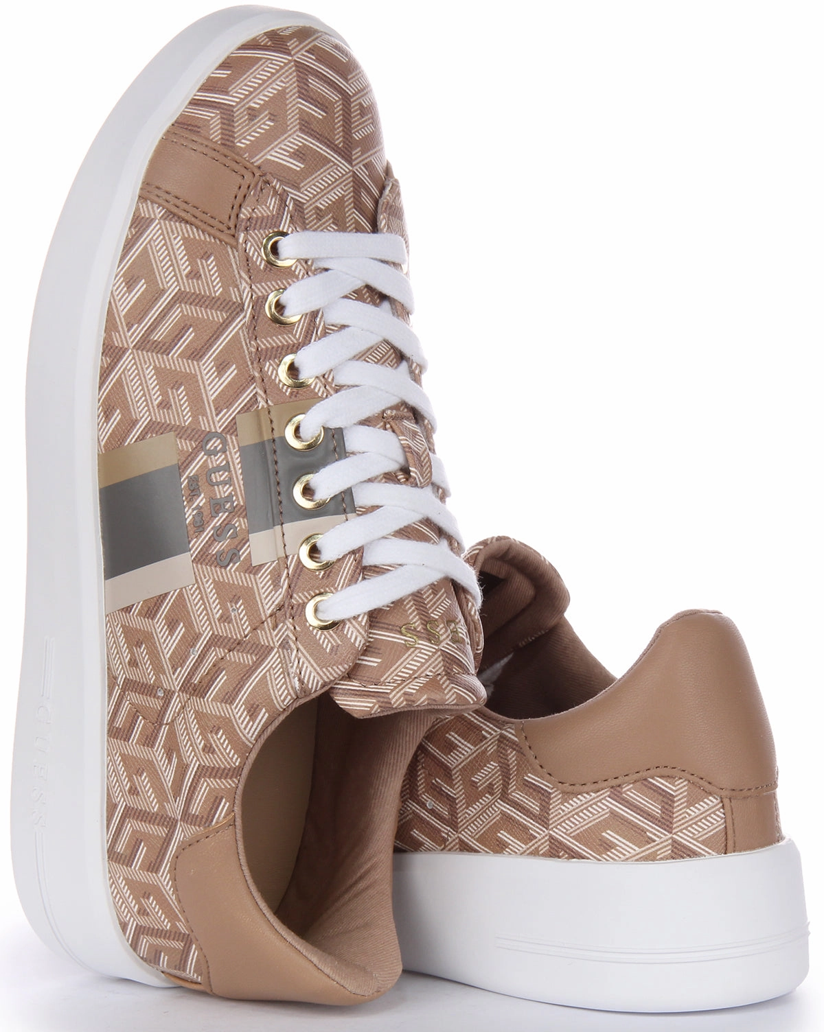 Active Frame Guess Reyhana G Cube Trainer In Taupe