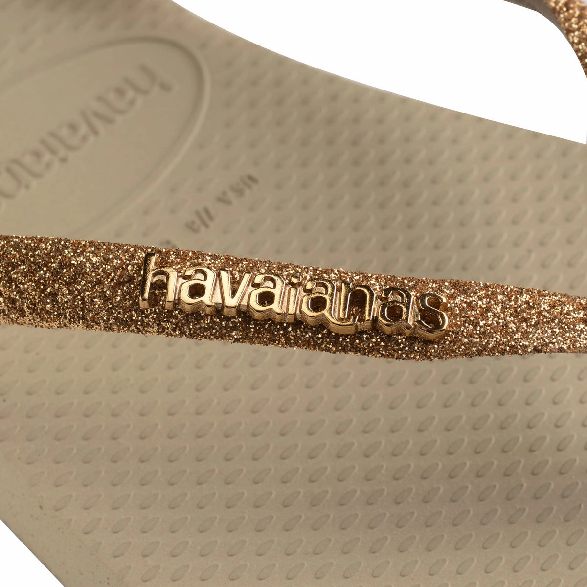 Active Freedom Havaianas Slim Glitter II In Sand Gold For Women