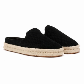 TOMS Santiago Suede Men's Black Mules Galaxy Hike Lifestyle Fit