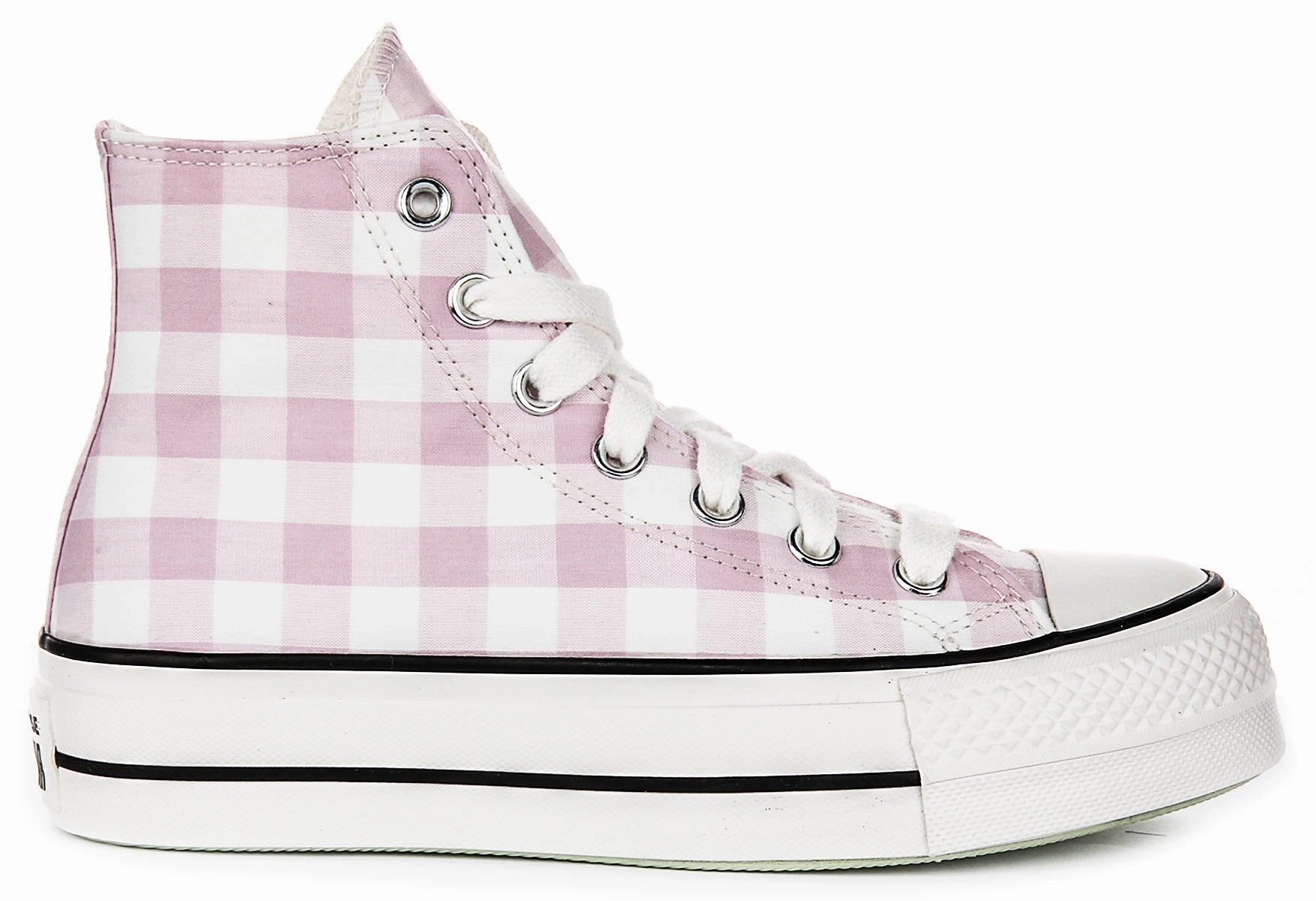 Active Step Move Glide Converse All Star Lift A13663C In White Pink Gingham Print