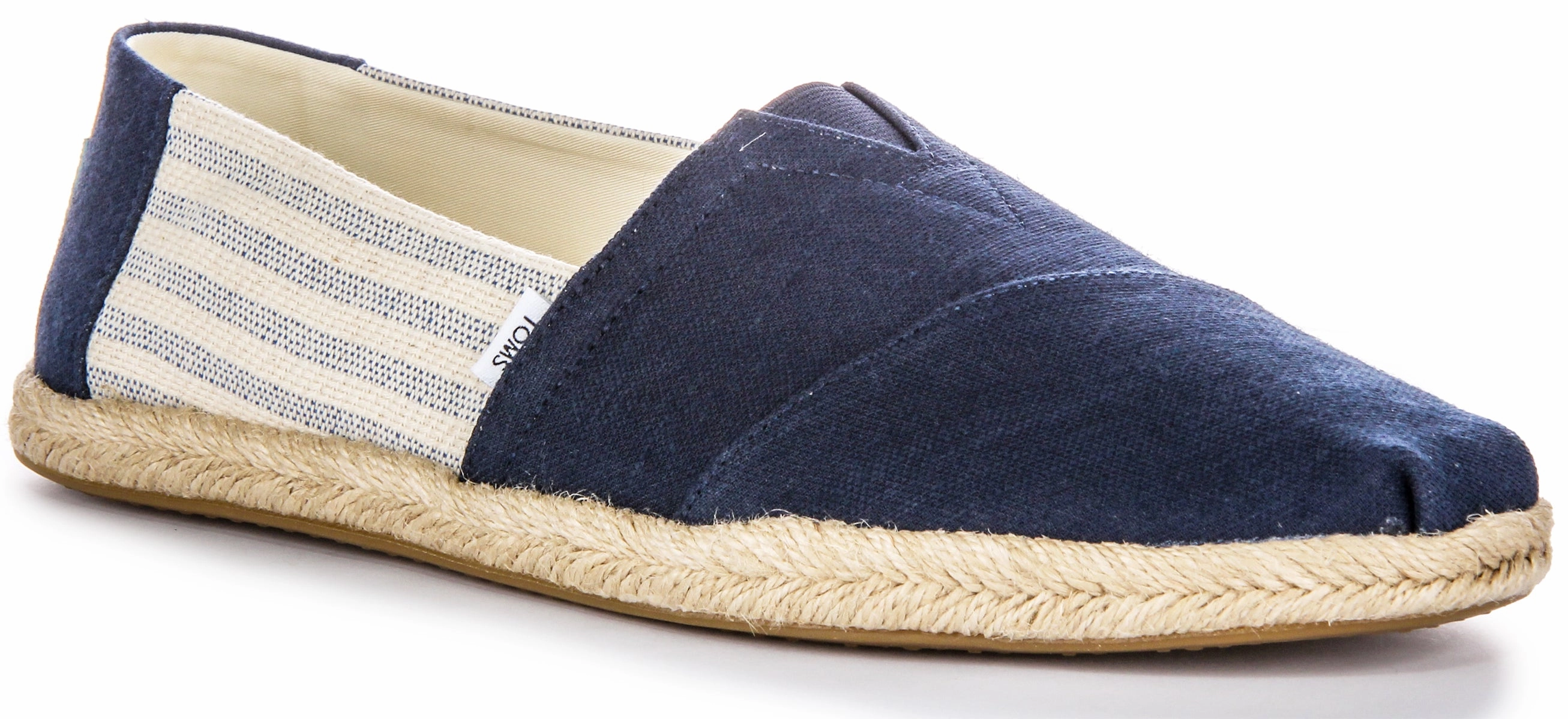 March Step Toms Alpargata Strip Rope Sole In Navy For Men