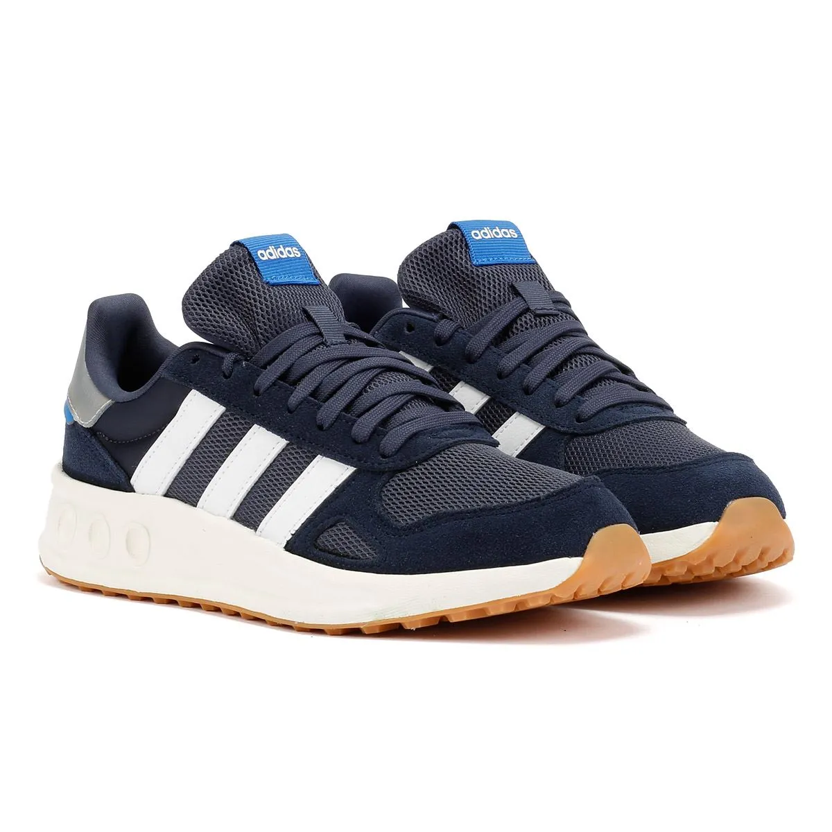 Adidas Run 84 Men's Navy/White/Silver Trainers Trail Toughness