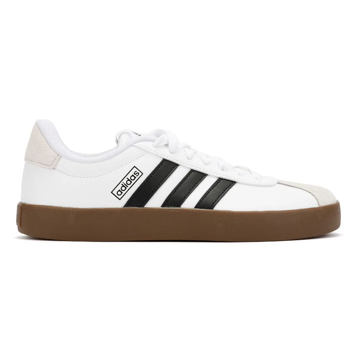 Adidas VL Court 3.0 Women's White/Brown Trainers Foot Cradle