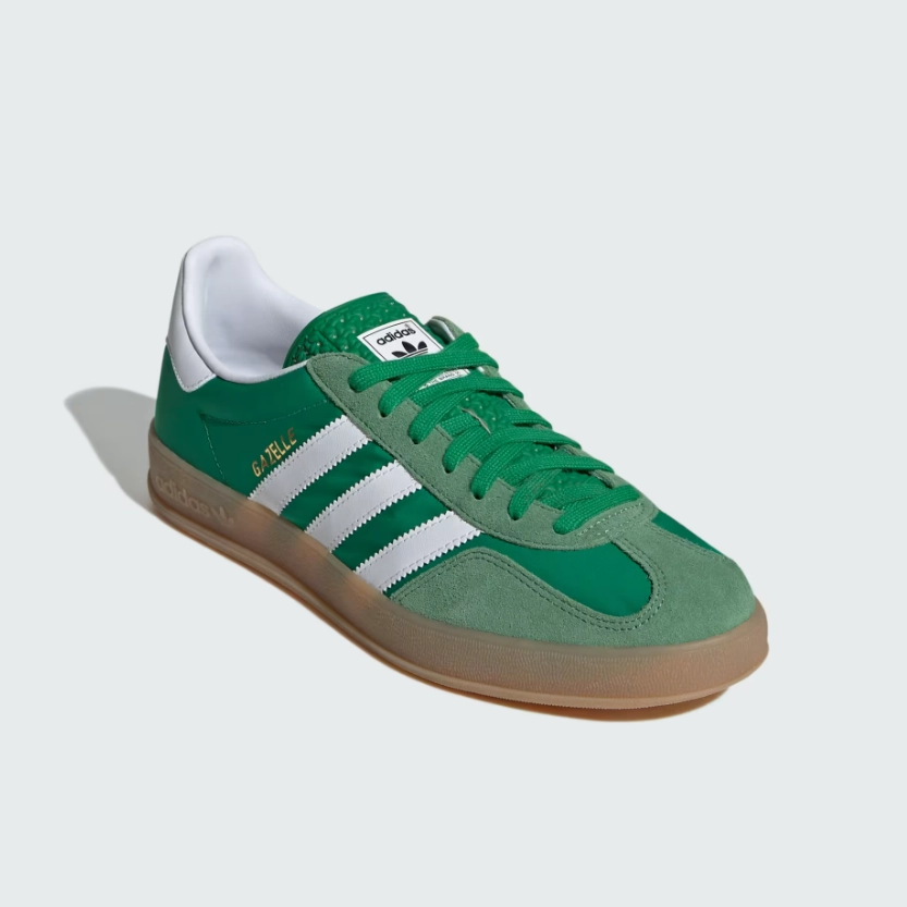 adidas - Gazelle Indoor - Green/Cloud White - Unisex [IE6605] Flexible Construction Method Design