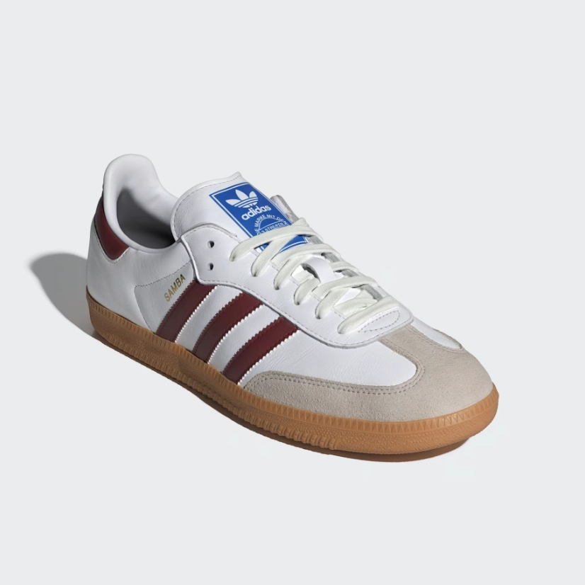 adidas - Samba OG - Cloud White/Burgundy - Unisex [IF3813] Stylish Accents