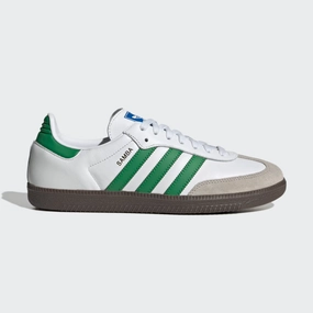 Speed Flex badminton shoes adidas - Samba OG - Cloud White/Green - Unisex [IG1024]