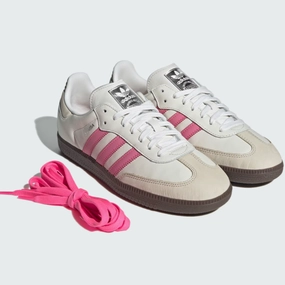 multi - surface outsole shoes adidas - Samba OG - Cloud White/Lucid Pink - Women's [IG1962]