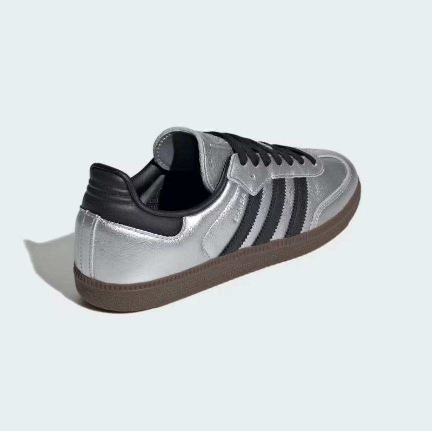 adidas - Samba OG - Silver Metallic/Core Black - Women's [JI4218] Enhanced Stability Specification