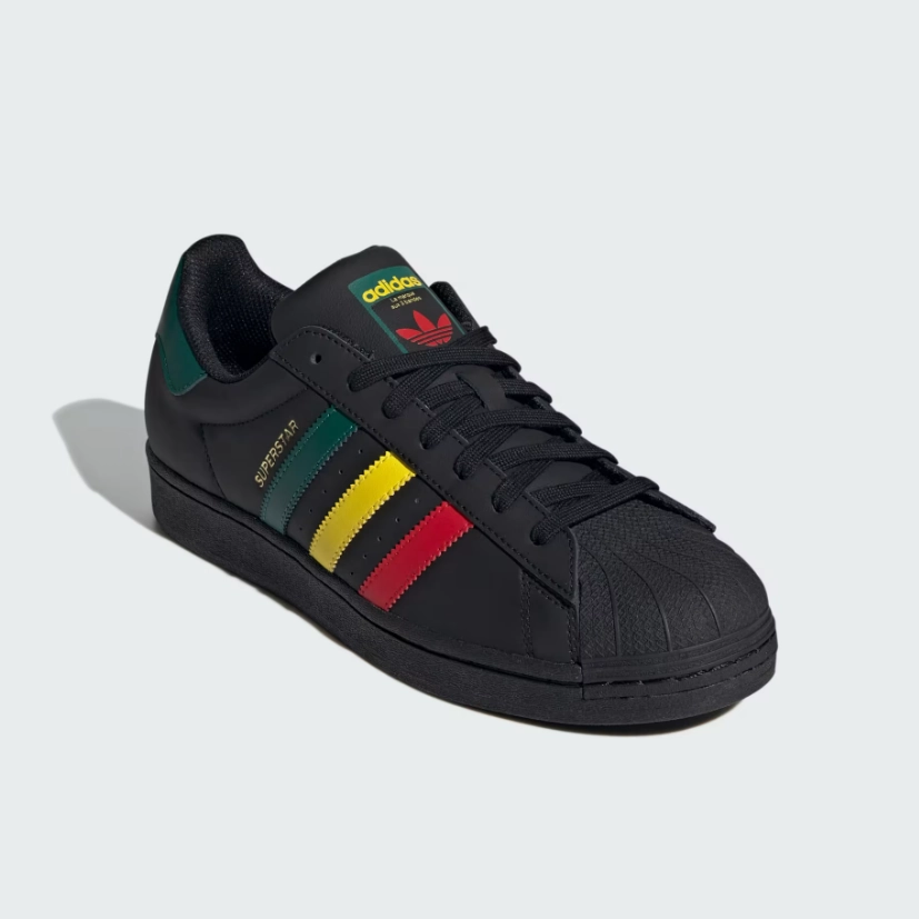 adidas - Superstar - Black Yellow/Collegiate Green - Unisex [IH3121] Natural flex