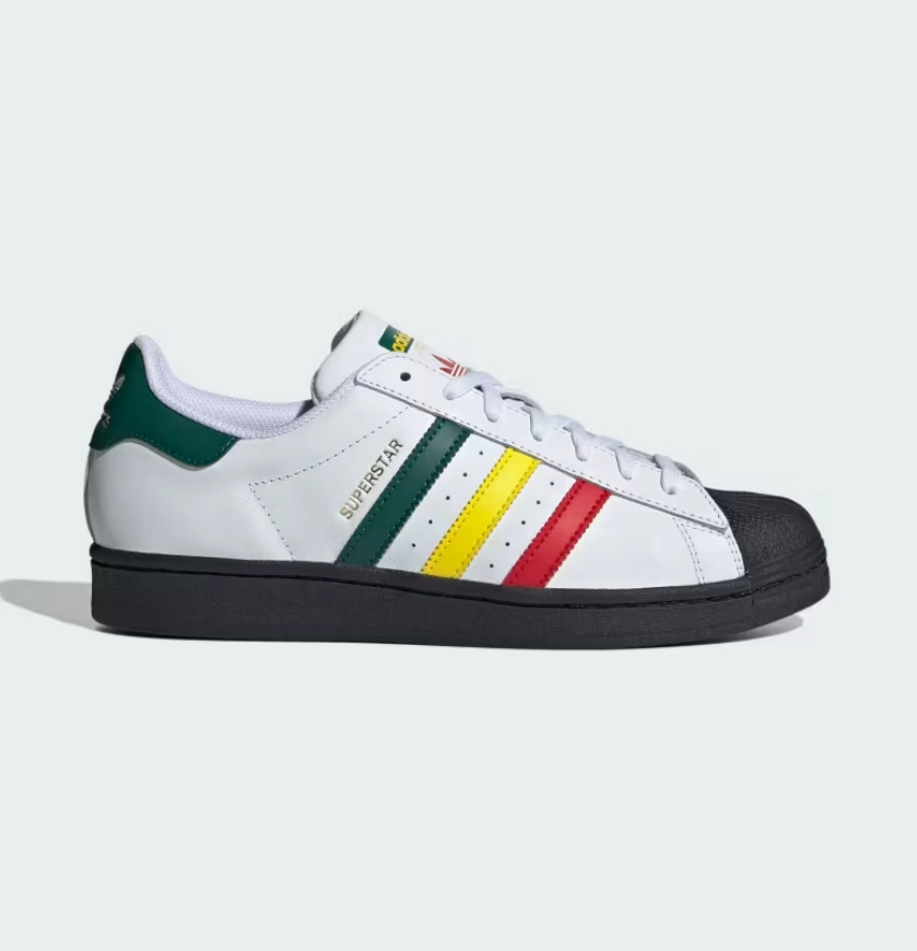 adidas - Superstar - Cloud White/Yellow/Collegiate Green - Unisex [IH3120] summer running shoe climate