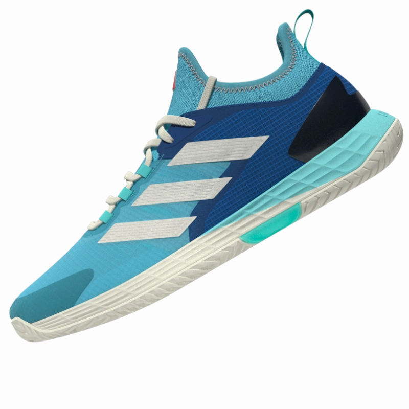 Adidas Adizero Ubersonic 4.1  Men Tennis Shoes - Turquoise / Light Aqua / Off White Elastic trim