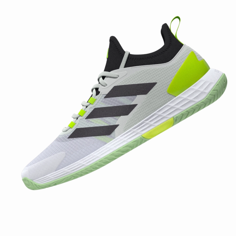 Adidas Adizero Ubersonic 4.1 Tennis Shoes - White/Black/Lucid Lemon Reflective details