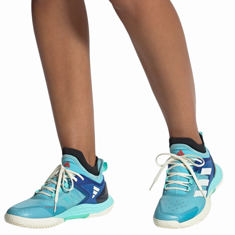 Adidas Adizero Ubersonic Womens Tennis Shoes - Turquoise / Off White Lightweight Advantage