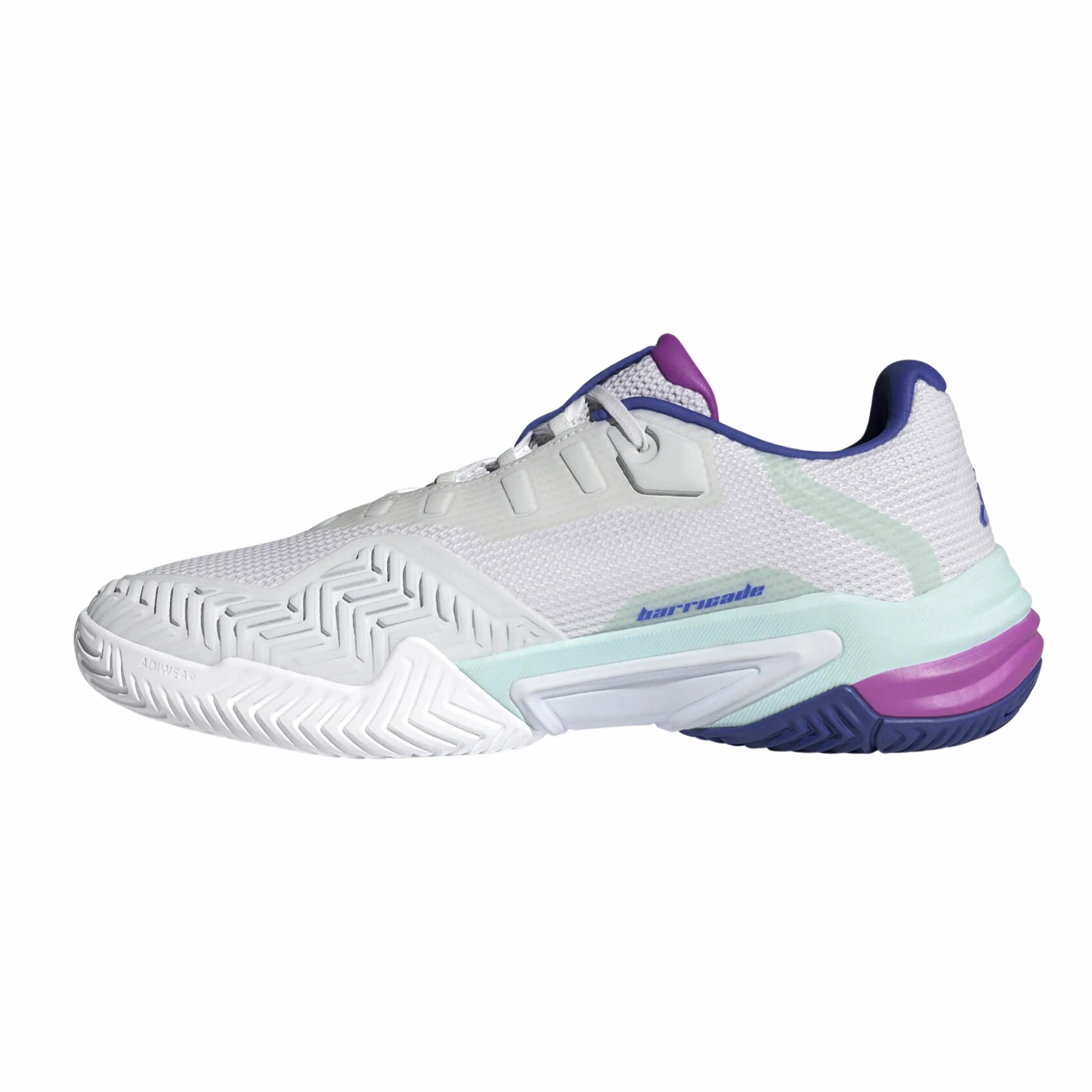 Adidas Barricade 13 Men Tennis Shoes - White/LUCBLU/SEFLAQ Secure Shift