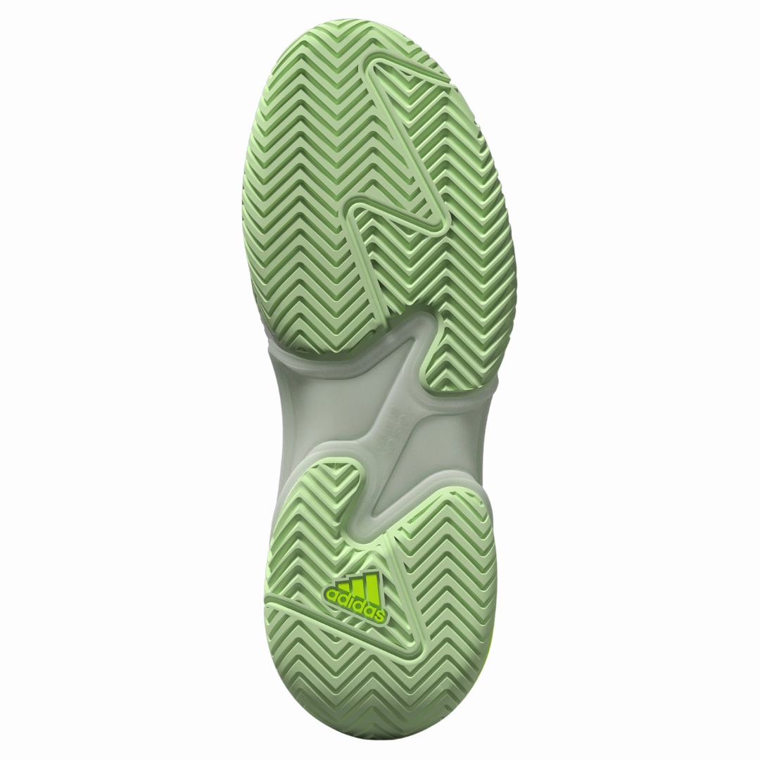 Adidas Barricade 13 Mens Tennis Shoes - White/Black/Green Modern Endurance