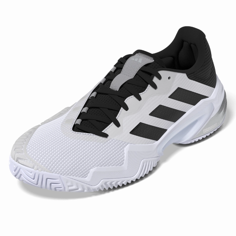 Adidas Barricade 13 Mens White/Core Black/Grey Three Tennis Shoes Stability Pad