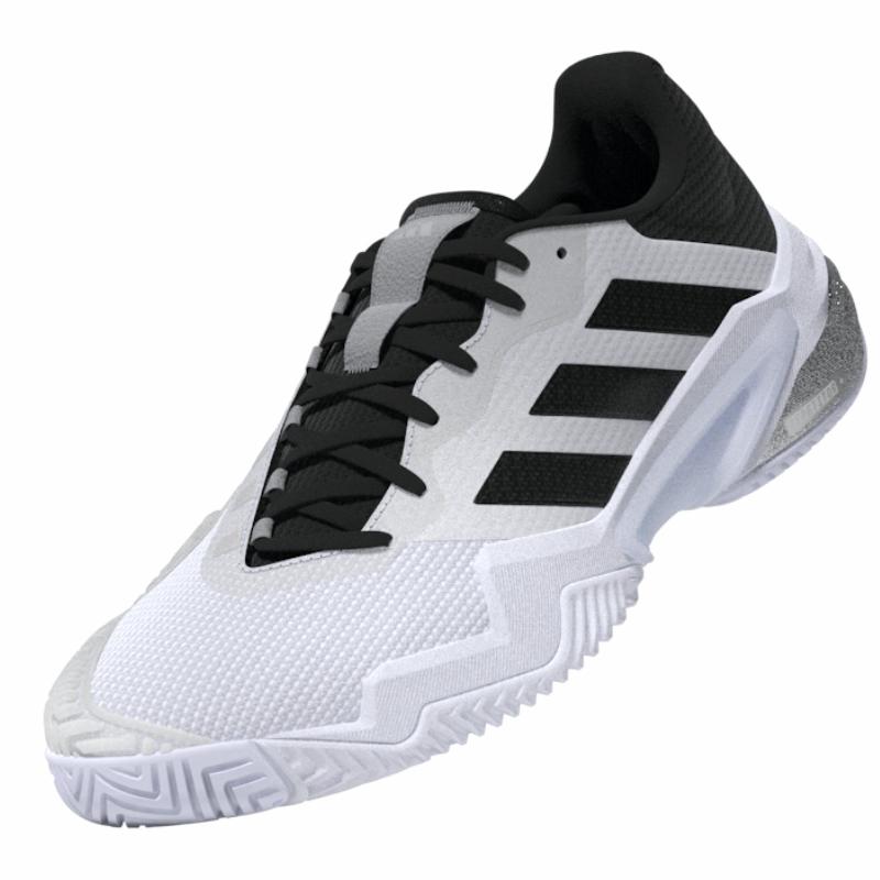 Adidas Barricade 13 Mens White/Core Black/Grey Three Tennis Shoes Stability Pad