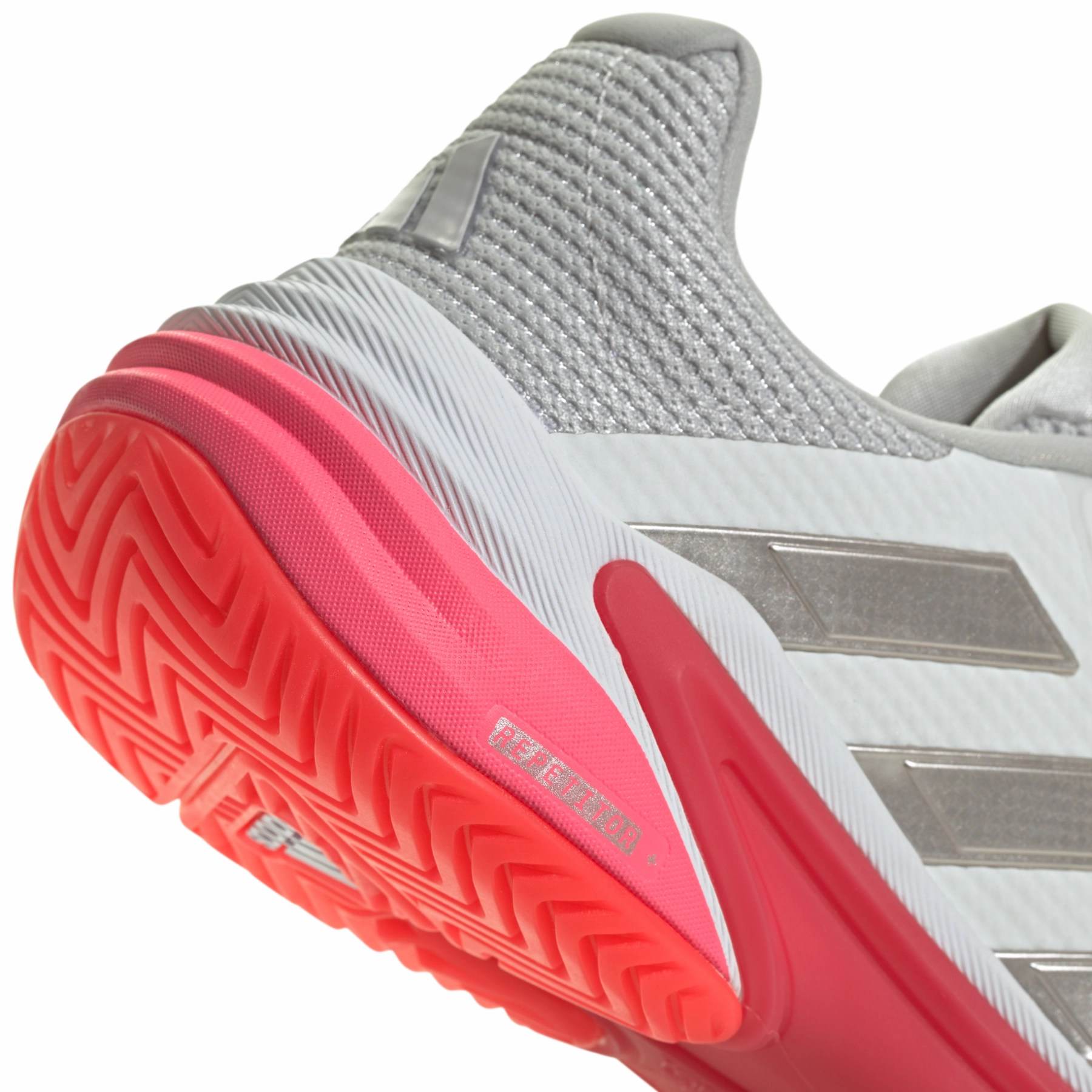 Adidas Barricade 13 Womens Tennis Shoes - Cloud White/Champagne Met. /Lucid Red Urban Terrain