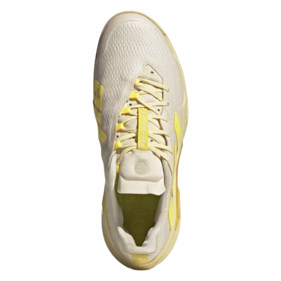 Adidas Barricade Men Tennis Shoes - Ecru Tint/ Beam Yellow/Almost Yellow Midfoot Control