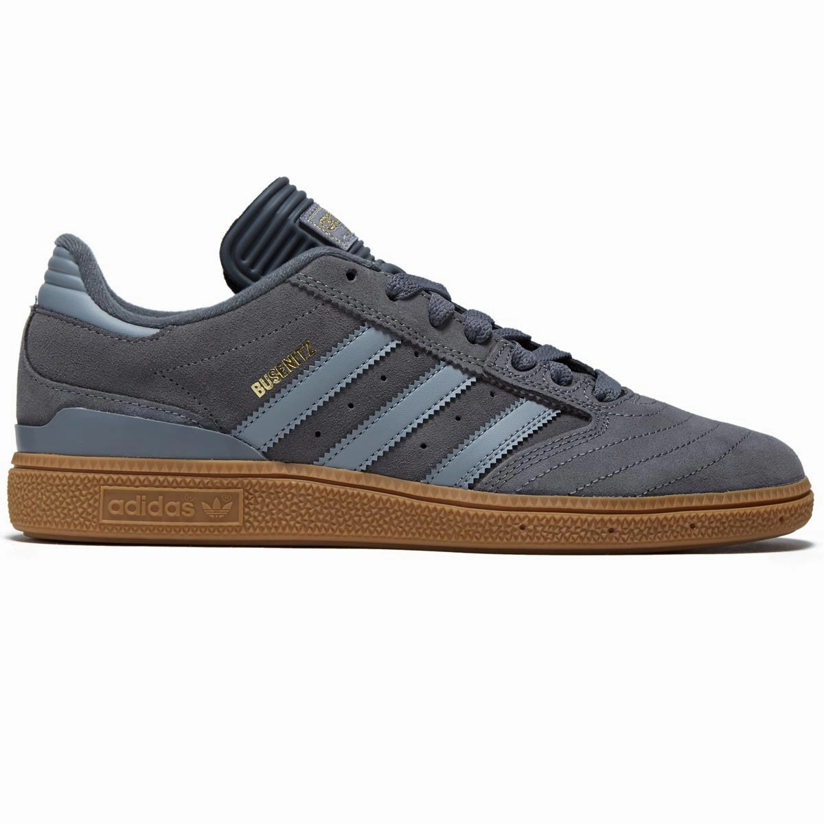Adidas Busenitz Shoes - Grey/Grey/Gold Metallic All Day Ride Secure Lock