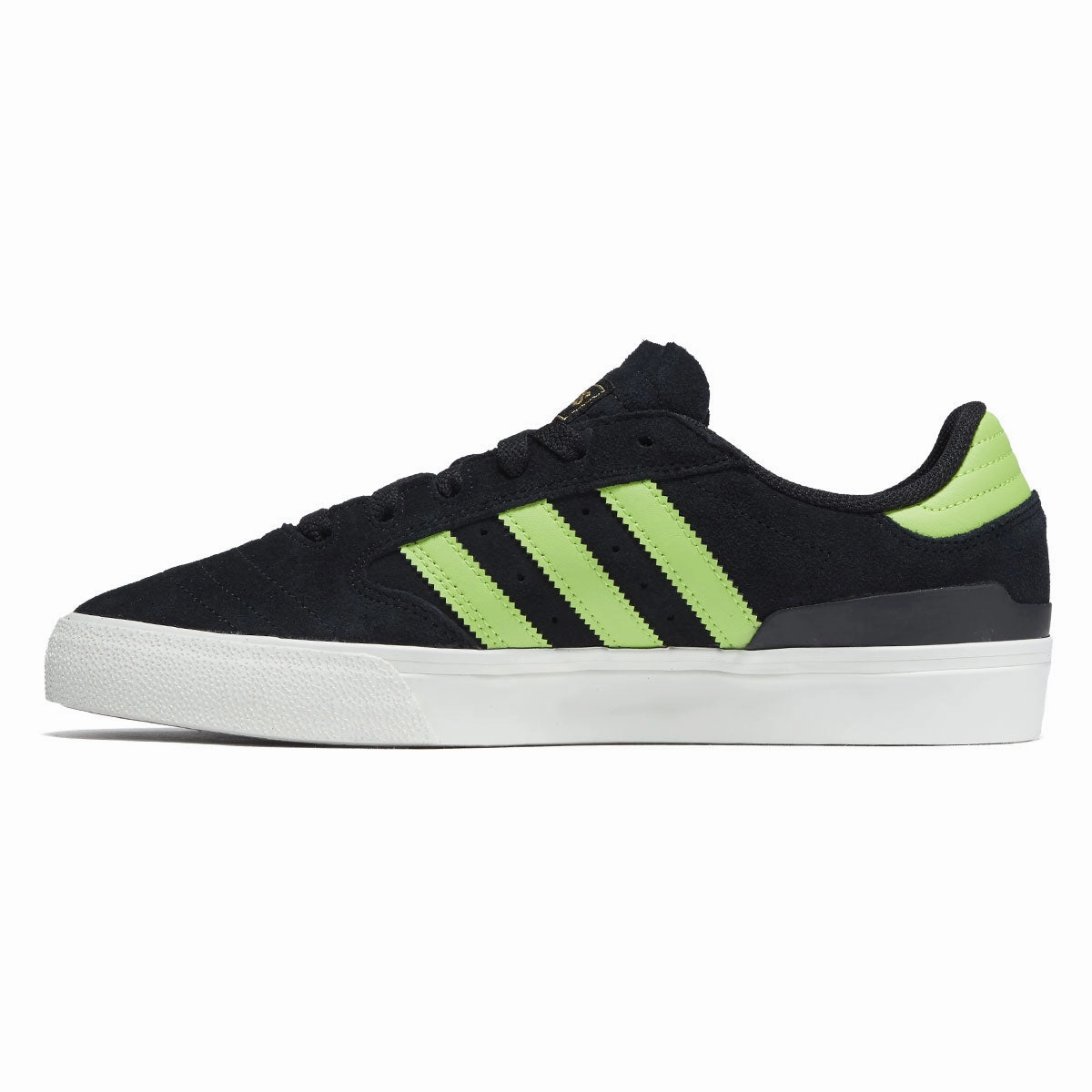 Adidas Busenitz Vulc II Shoes - Core Black/Semi Solar Slime/Gold Metallic Shock Prime