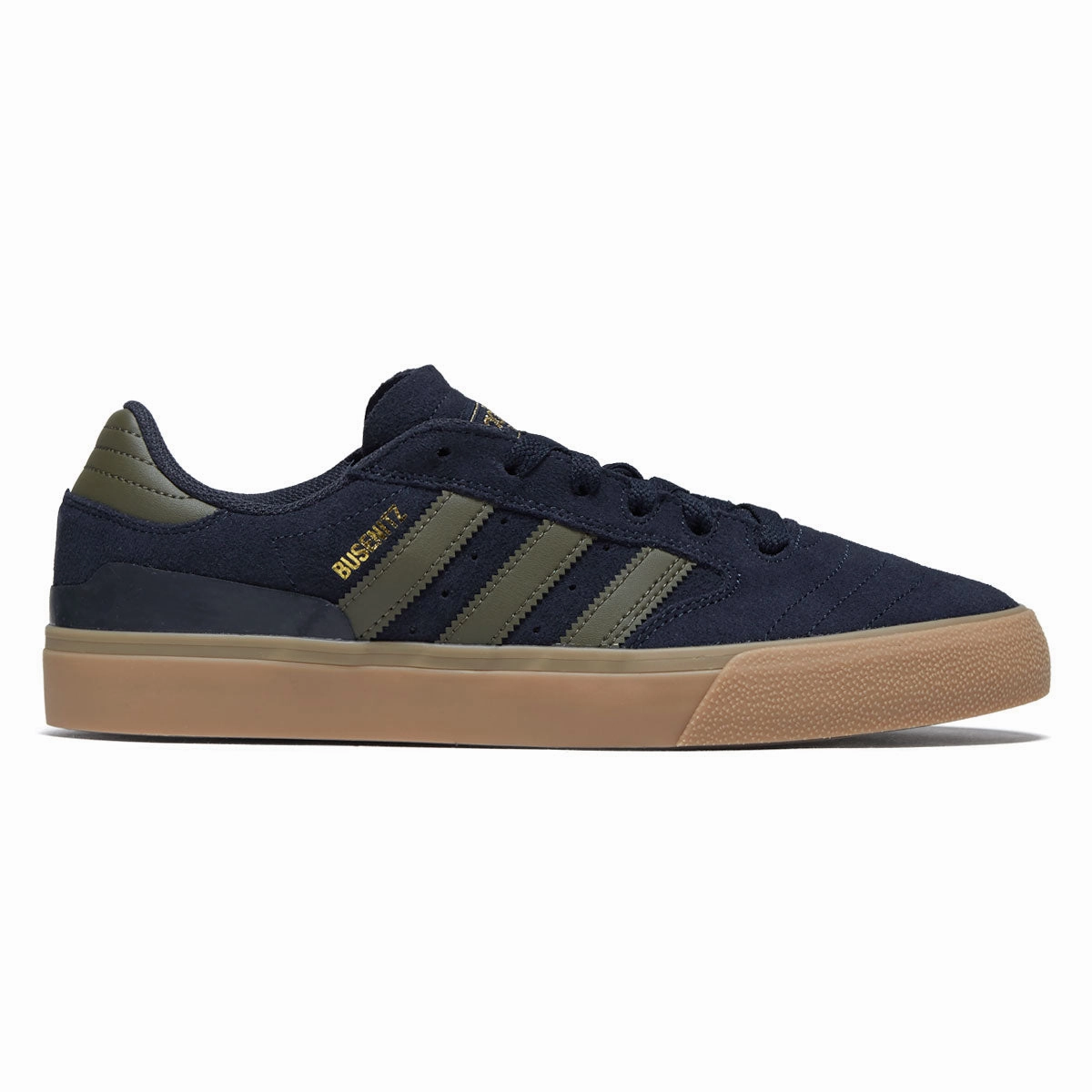 Reinforced toe Lightweight Step Adidas Busenitz Vulc II Shoes - Legend Ink/Olive Strata/Gold Metallic