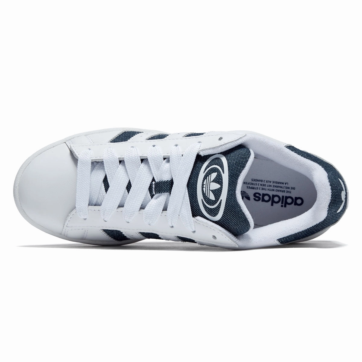 Adidas Campus 00s Shoes - Ftwr White/Night Indigo/Gold Metallic Flex Ride