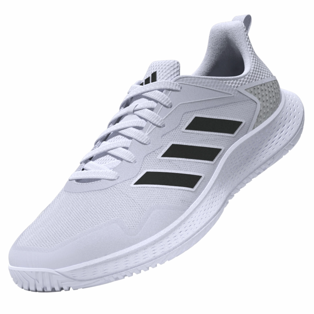 Adidas Defiant Speed Mens Tennis Shoes - White/Black/Silver Trail - Adapted
