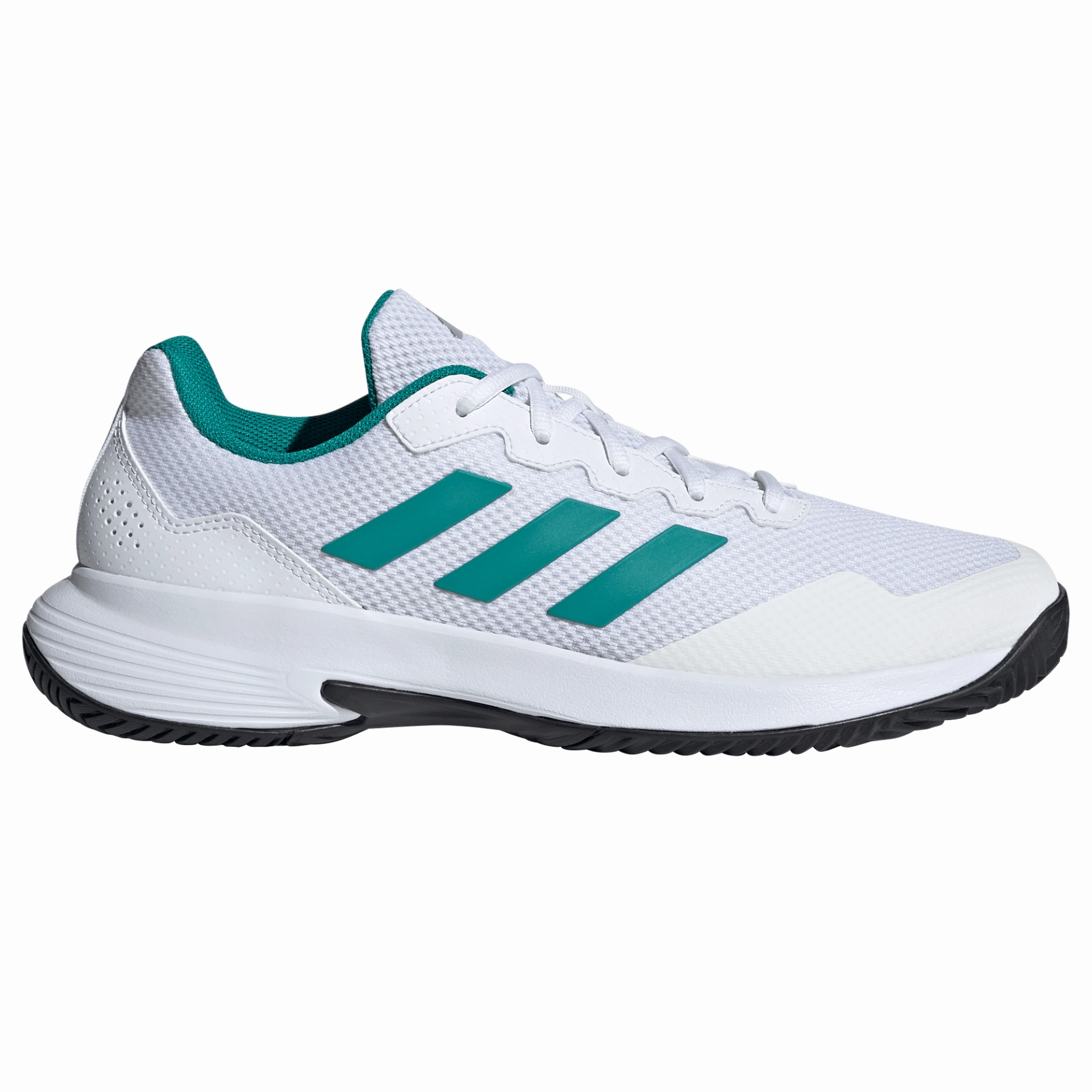 Adidas Gamecourt 2.0 Mens Tennis Shoes - Footwear White/Pure Teal/Core Black