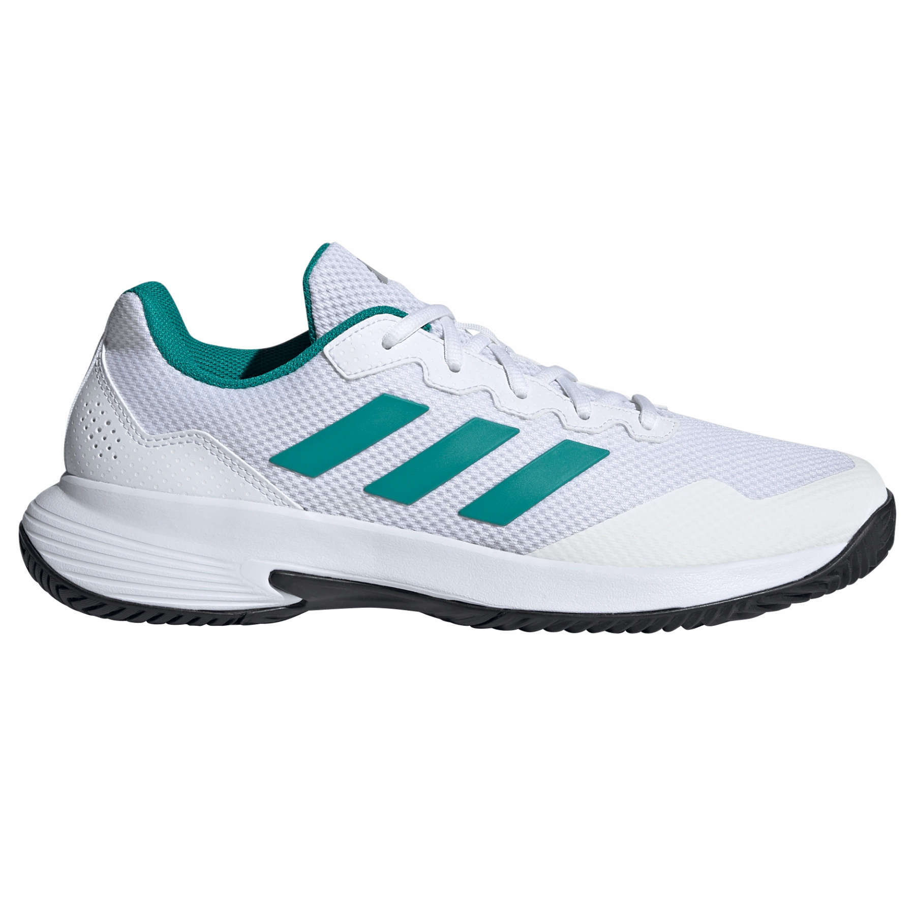 Adidas Gamecourt 2.0 Mens Tennis Shoes - Footwear White/Pure Teal/Core Black