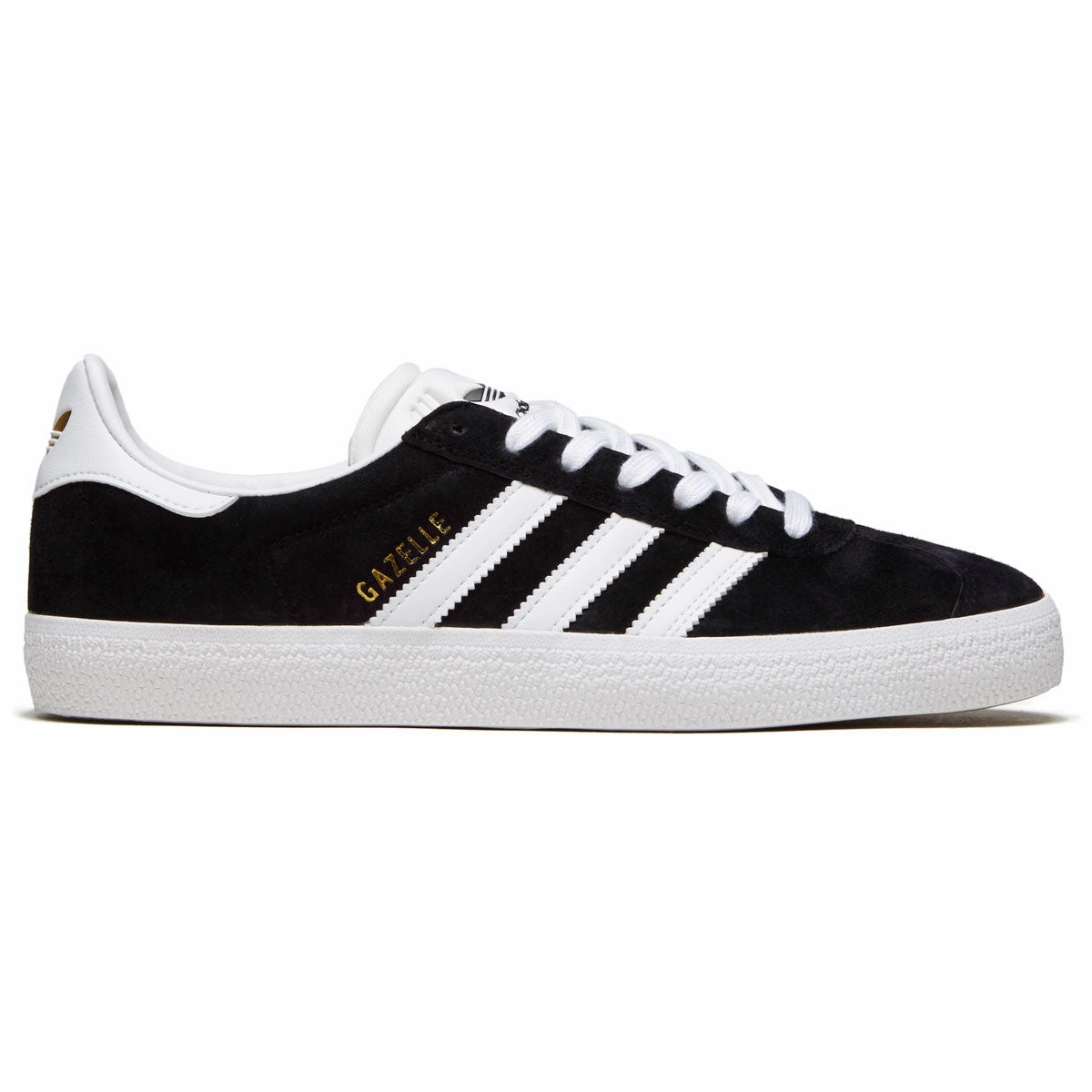 Adidas Gazelle Adv Shoes - Core Black/White/Gold Metallic Slip Resistant