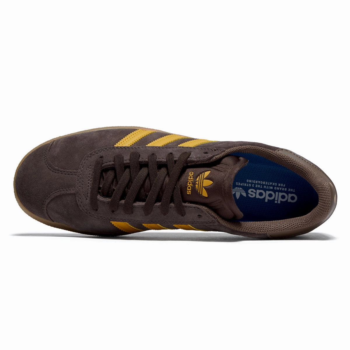 Adidas Gazelle Adv Shoes - Dark Brown/Yellow/Earth Strata Bold colors