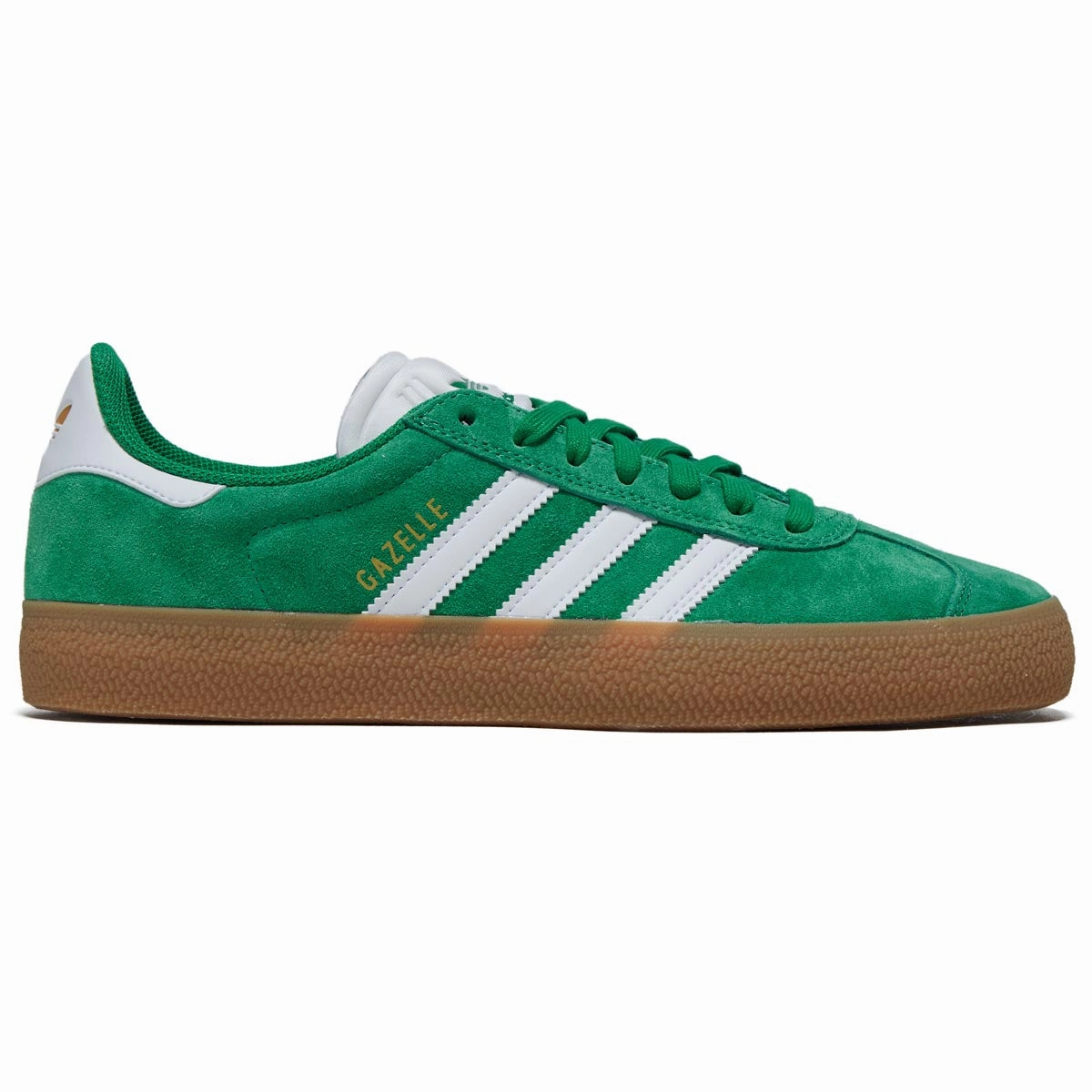 Adidas Gazelle ADV Shoes - Green/Ftwr White/Gold Metallic Bold Ride High Quality