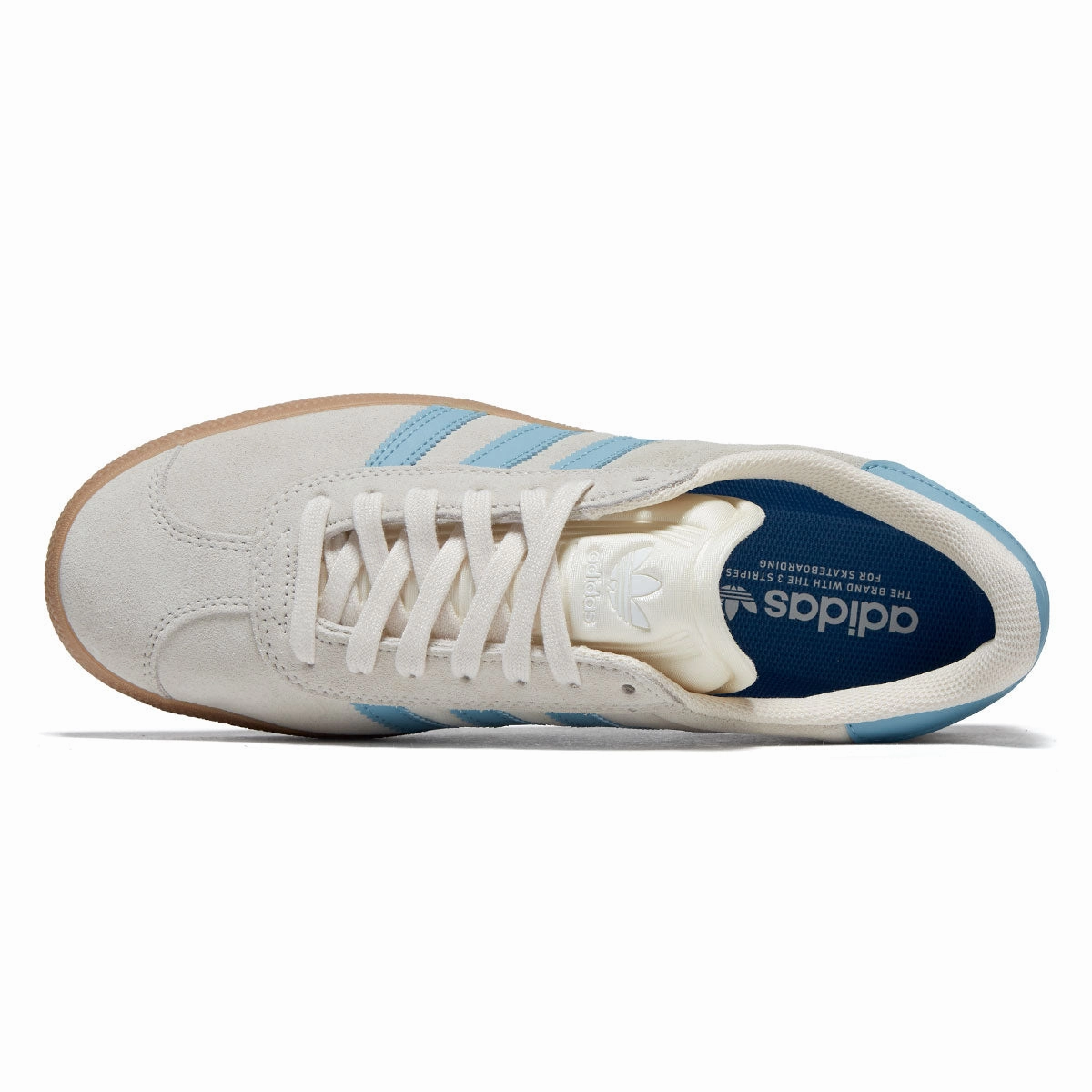 Adidas Gazelle ADV Shoes - Wonder White/Preloved Blue/Gum Shock Control