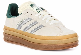 Heel Multi - terrain Adidas Gazelle Bold In Off White Silver For Women