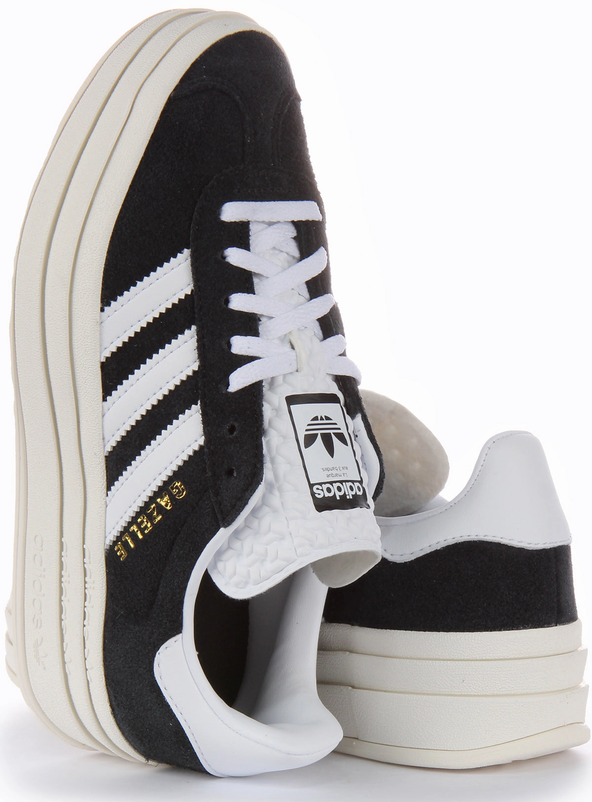 Adidas Gazelle Bold W In Black White For Women Quick Adaptation Ability