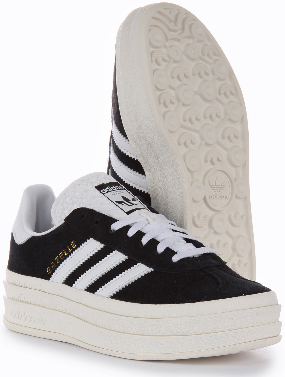 Adidas Gazelle Bold W In Black White For Women Quick Adaptation Ability