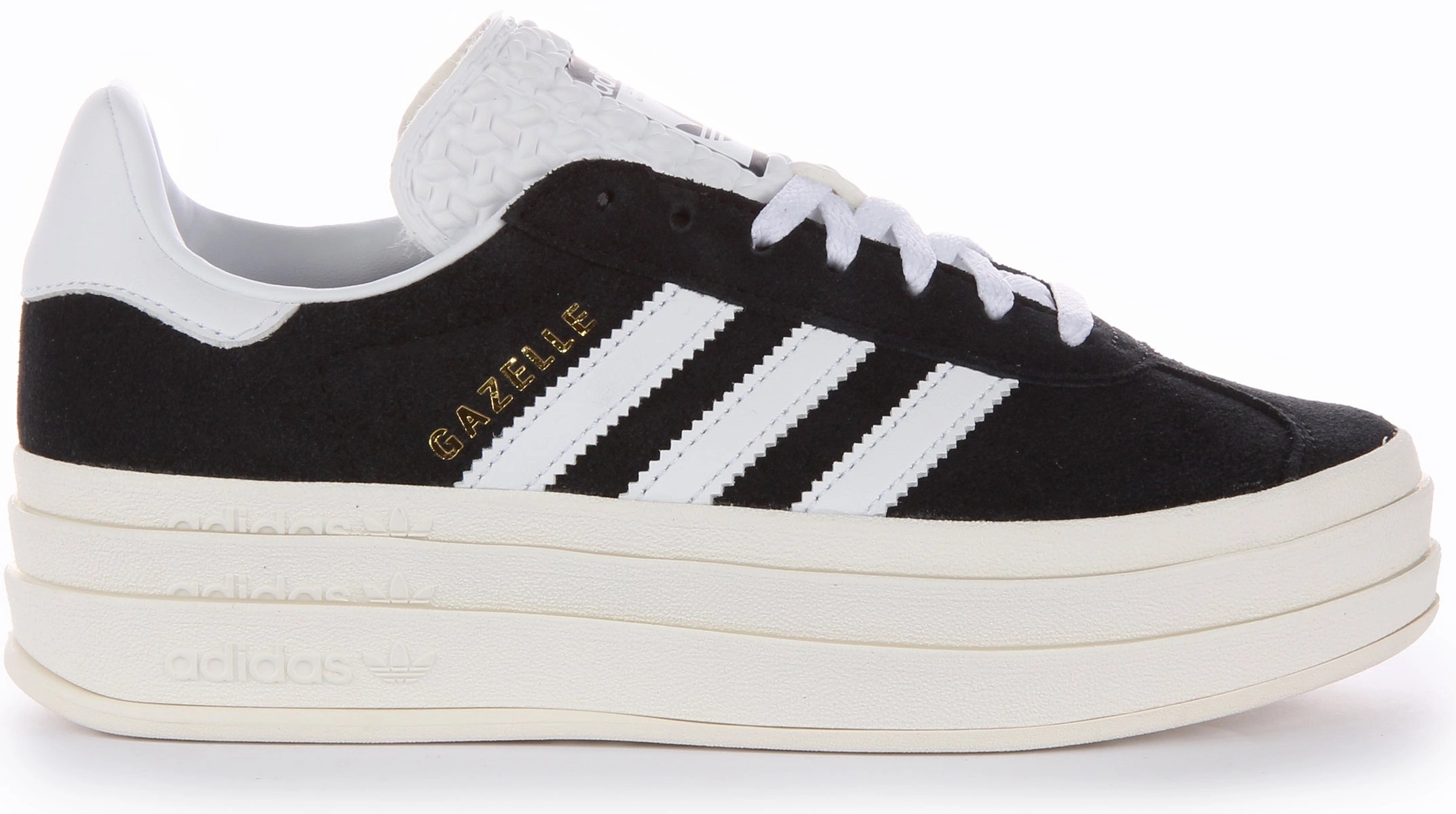 Adidas Gazelle Bold W In Black White For Women Quick Adaptation Ability