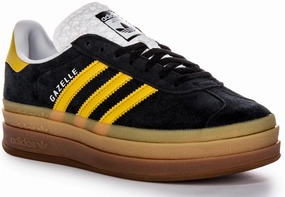 Adidas Gazelle Bold W In Black Yellow For Women Flat terrain running