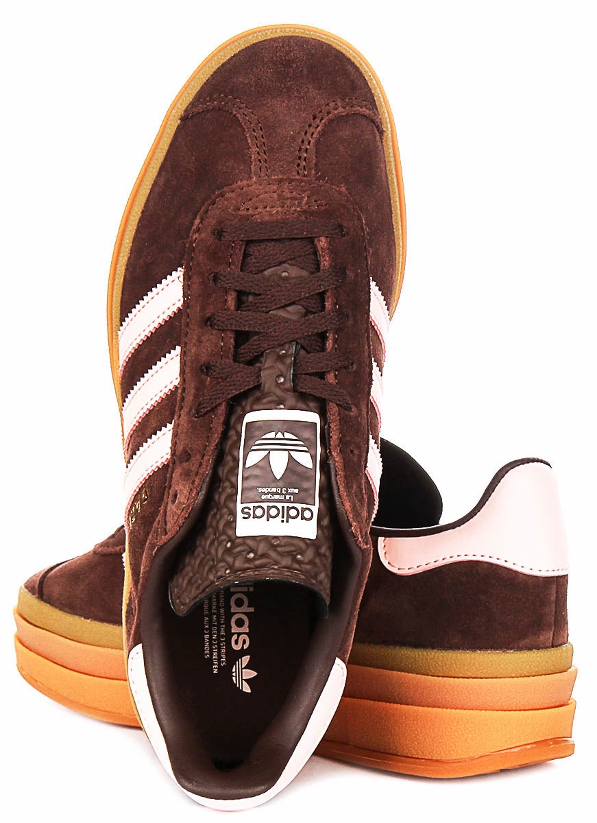 Adidas Gazelle Bold W In Brown Pink For Women Adjustable buckle system