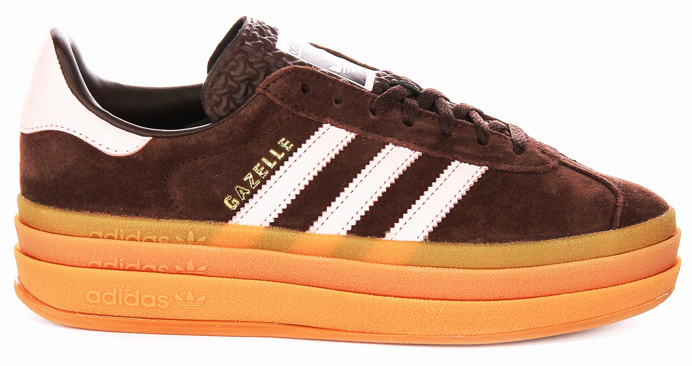 Adidas Gazelle Bold W In Brown Pink For Women Adjustable buckle system