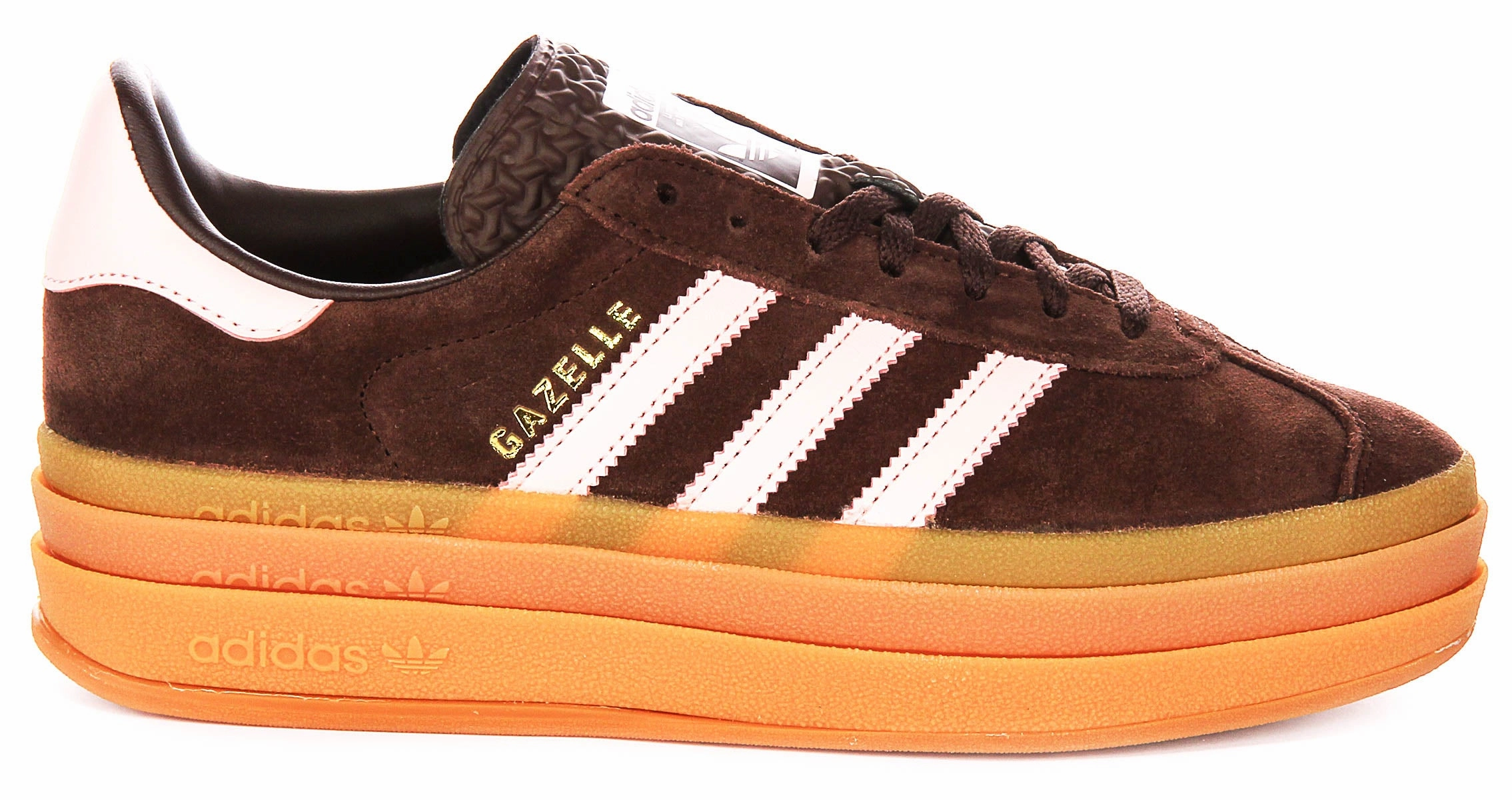 Adidas Gazelle Bold W In Brown Pink For Women Adjustable buckle system