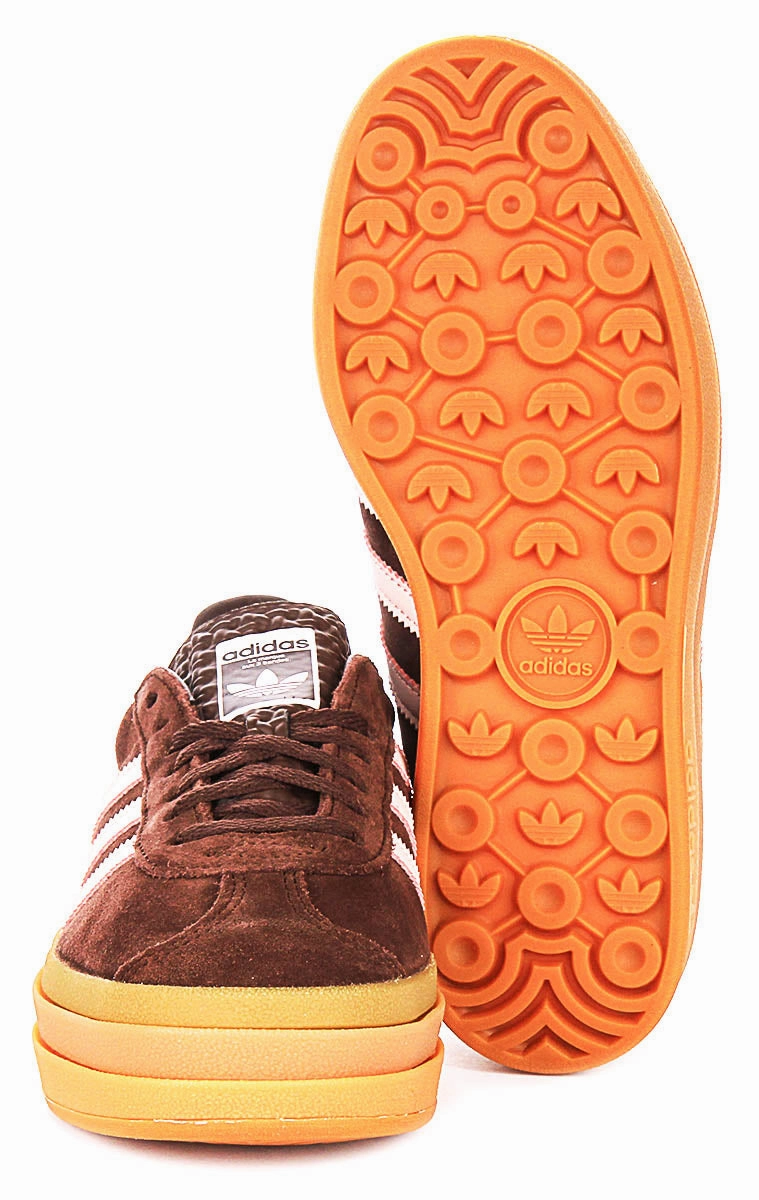 Adidas Gazelle Bold W In Brown Pink For Women Adjustable buckle system